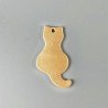 Ciondolo In Zama Opaco Forma Gatto 38X20mm-Dorato 1pz