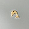 Ciondolo In Zama Opaco Forma Delfino 17X13mm-Dorato 1pz
