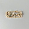 Connettore In Zama Opaco Forma Barretta Lavorato 39X16mm-Dorato 1pz