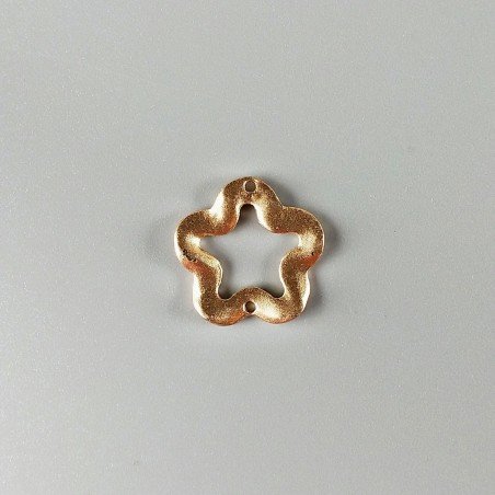 Connettore In Zama Opaco Forma Fiore 20mm-Dorato 1pz
