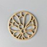 Connettore In Zama Opaco Forma Cerchio Lavorato 40mm-Dorato 1pz