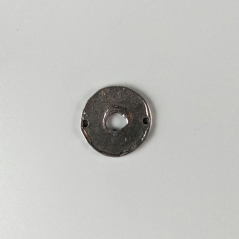 Connettore In Zama Forma Tondo Forato Ossidata 20mm-Argentato 1pz