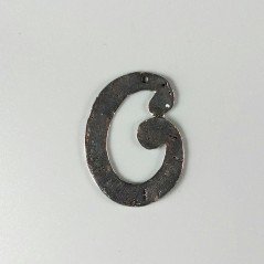 Connettore In Zama Forma Fantasia Ossidata 35X25mm-Argentato 1pz