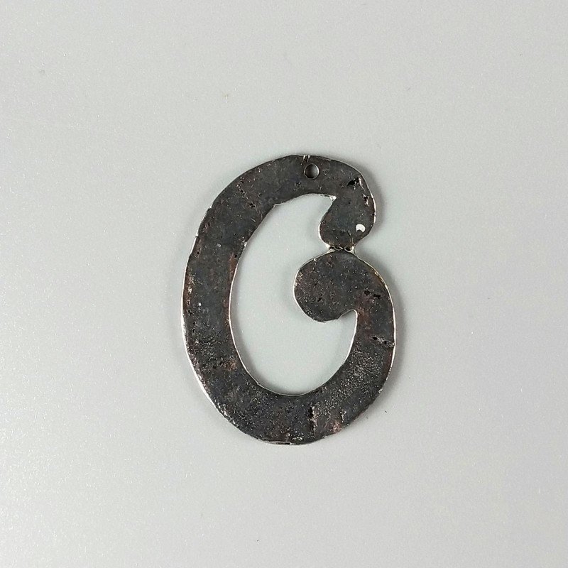 Connettore In Zama Forma Fantasia Ossidata 35X25mm-Argentato 1pz