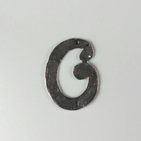 Connettore In Zama Forma Fantasia Ossidata 35X25mm-Argentato 1pz