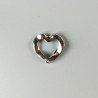 Connettore In Zama Forma Cuore 21X19mm-Argentato 1pz