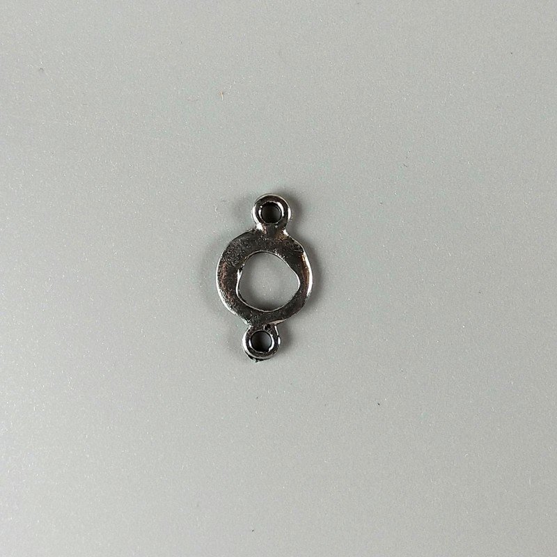 Connettore In Zama Forma Fantasia Ossidata 20X11mm-Argentato 1pz