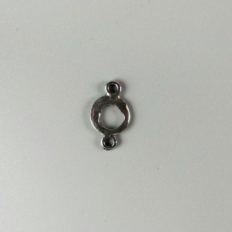 Connettore In Zama Forma Fantasia Ossidata 20X11mm-Argentato 1pz