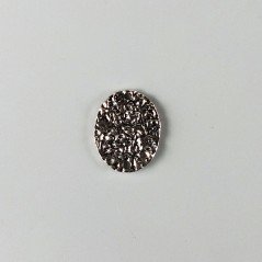 Connettore In Zama Forma Ovale Martellato Ossidata 18X23mm-Argentato 1pz