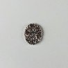 Connettore In Zama Forma Ovale Martellato Ossidata 18X23mm-Argentato 1pz