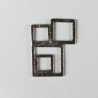 Ciondolo In Zama Forma Fantasia Ossidata 43X33mm-Argentato 1pz