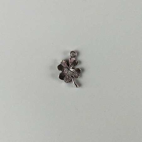 Ciondolo In Zama Forma Fiore Ossidata 12X18mm-Argentato 1pz