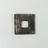 Connettore In Zama Forma Quadrata Forato Ossidata 30mm -Argentato 1pz