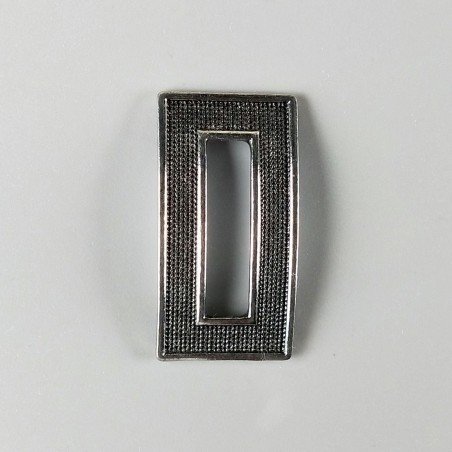 Connettore In Zama Forma Rettangolo Curvato Ossidato 21X41mm-Argentato 1pz