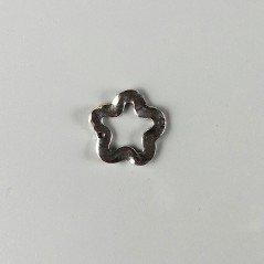 Connettore In Zama Forma Fiore 20mm-Argentato 1pz