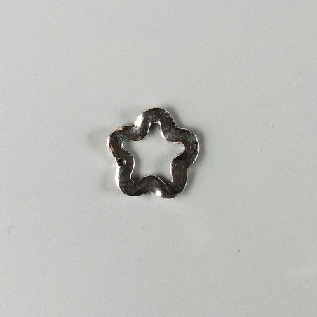 Connettore In Zama Forma Fiore 20mm-Argentato 1pz