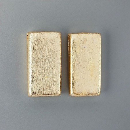 Distanziatore In Ottone Forma Rettangolo Satinato 14X26mm-Dorato 1pz