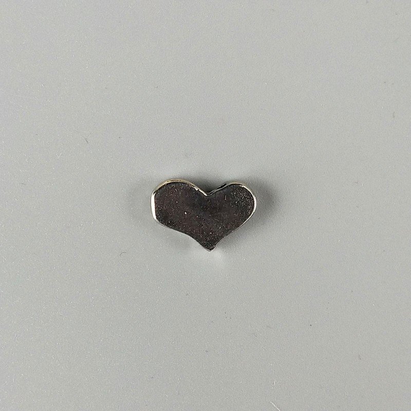 Distanziatore In Zama Forma Cuore mm-Argentato 1pz