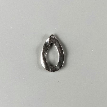 Connettore In Zama Forma Gocce 15X24mm-Argentato 1pz
