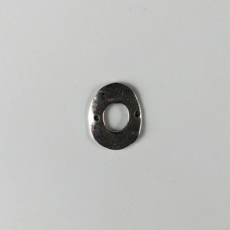 Connettore In Zama Forma Ovale Ossidato 16X20mm-Argentato 1pz