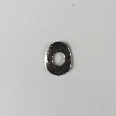 Connettore In Zama Forma Ovale Ossidato 16X20mm-Argentato 1pz