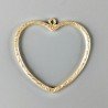 Ciondolo In Zama Opaco Forma Cuore Martellato 48mm-Dorato 1pz