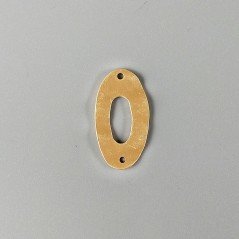 Connettore In Zama Forma Ovale Battuto 16X29mm-Dorato 1pz
