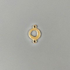 Connettore In Zama Opaco Forma Fantasia 18X12mm-Dorato 1pz
