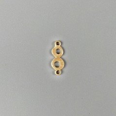Connettore In Zama Opaco Forma Doppio Gancio 21X07mm-Dorato 1pz