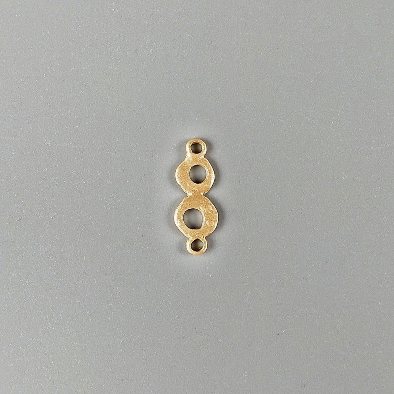 Connettore In Zama Opaco Forma Doppio Gancio 21X07mm-Dorato 1pz Connettore In Zama Opaco Forma Doppio Gancio 21X07mm-Dorato 1pz
