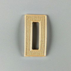 Connettore In Zama Opaco Forma Rettangolo Curvato 42X21mm-Dorato 1pz