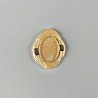 Connettore In Zama Opaco Forma Ovale 23X28mm-Dorato 1pz