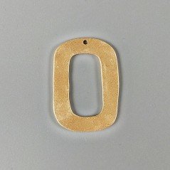 Ciondolo In Zama Opaco Forma Rettangolo 27X39mm-Dorato 1pz