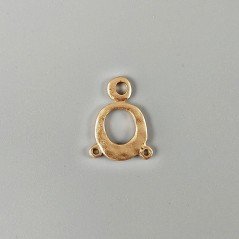 Connettore In Zama Opaco Forma Fantasia 25X19mm-Dorato 1pz