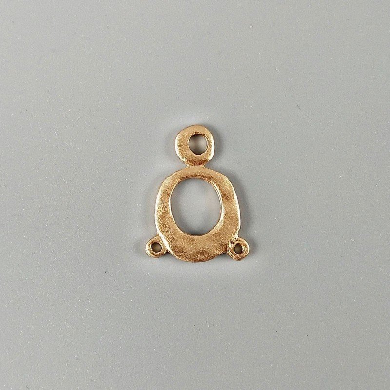 Connettore In Zama Opaco Forma Fantasia 25X19mm-Dorato 1pz