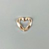 Connettore In Zama Opaco Forma Cuore 22X20mm-Dorato 1pz