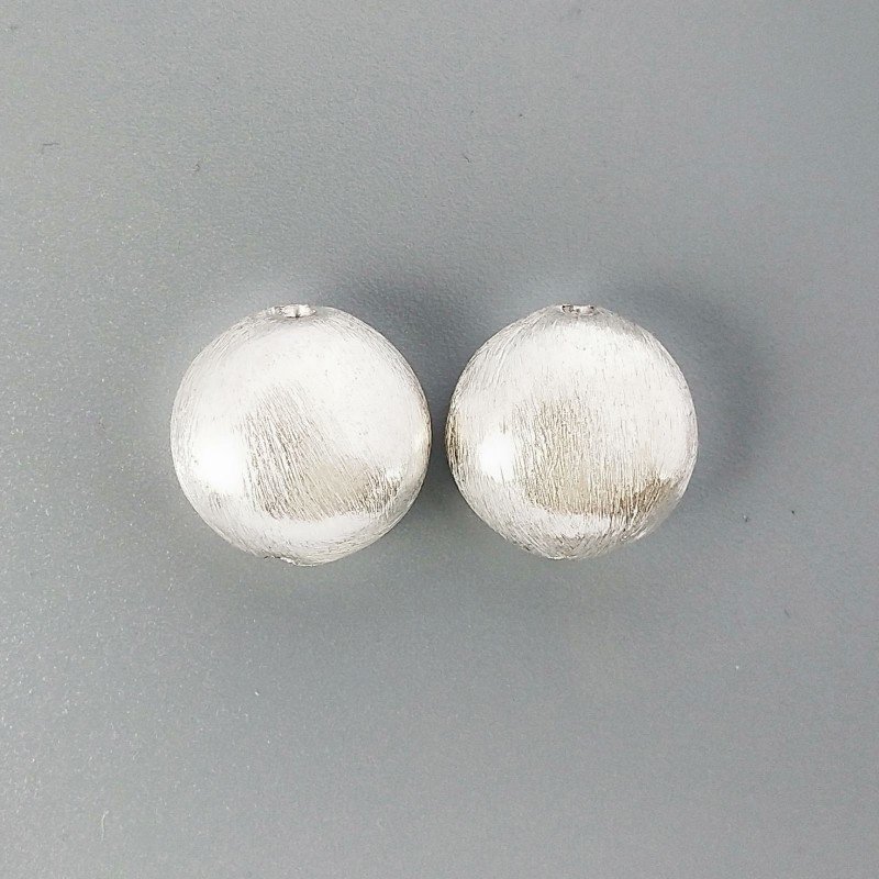 Distanziatore In Ottone Forma Tondo Piatto Satinato 16mm-Argentato 1pz