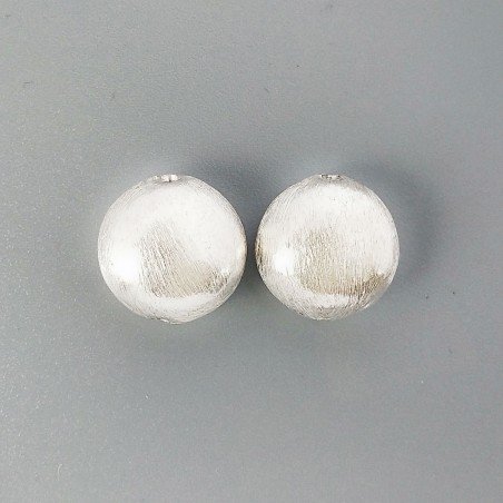 Distanziatore In Ottone Forma Tondo Piatto Satinato 16mm-Argentato 1pz