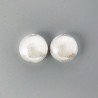 Distanziatore In Ottone Forma Tondo Piatto Satinato 16mm-Argentato 1pz