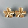 Base Per Orecchini In Zama A Perno Forma Fiore 27mm-Dorato 1 paio