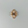 Connettore In Zama Opaco Forma Quadrifoglio Doppio 18X11mm-Dorato 1pz