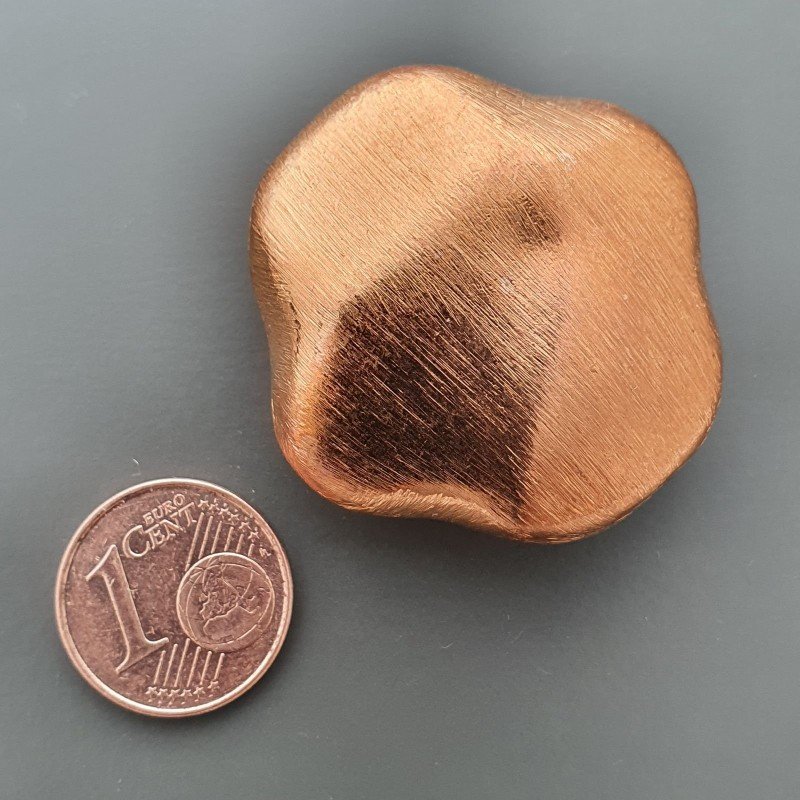 Distanziatore In Ottone Forma Fantasia Satinato 33X33mm-Ramato 1pz