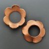 Coppette In Ottone Forma Fiore Satinato 20mm-Ramato 1pz