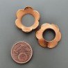 Coppette In Ottone Forma Fiore Satinato 20mm-Ramato 1pz