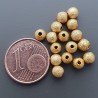 Distanziatore In Ottone Forma Tondo Satinato Diamantata 05mm-Dorato 42pz