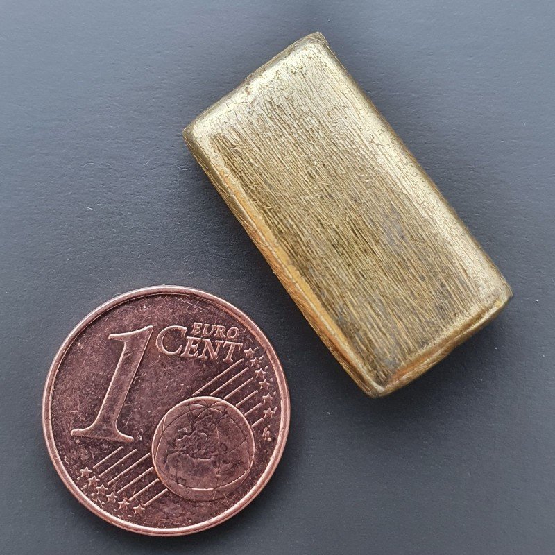 Distanziatore In Ottone Forma Rettangolo Satinato 12X22mm-Dorato 1pz