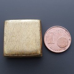 Distanziatore In Ottone Forma Quadrata Satinata 22mm-Dorato1pz