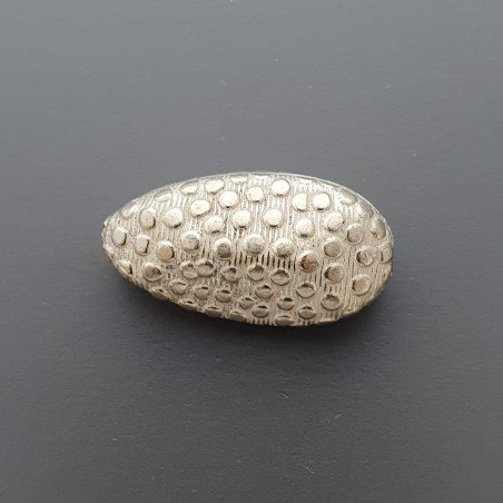 Distanziatore In Ottone Forma Goccia Lavorato Antico Tribal 13x24mm-Argentato 1pz