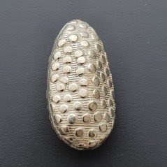 Distanziatore In Ottone Forma Goccia Lavorato Antico Tribal 13x24mm-Argentato 1pz
