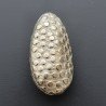 Distanziatore In Ottone Forma Goccia Lavorato Antico Tribal 13x24mm-Argentato 1pz